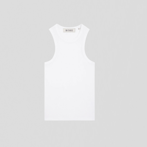 Róhe Cotton Rib Tank Top Optic White