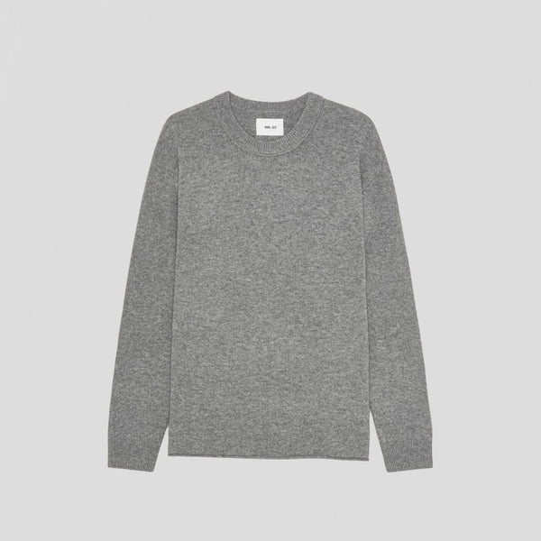 NN07 Frederick Crew 60020 Sweater Grey Melange
