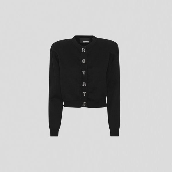 Rotate Firm Knit Cardigan Black