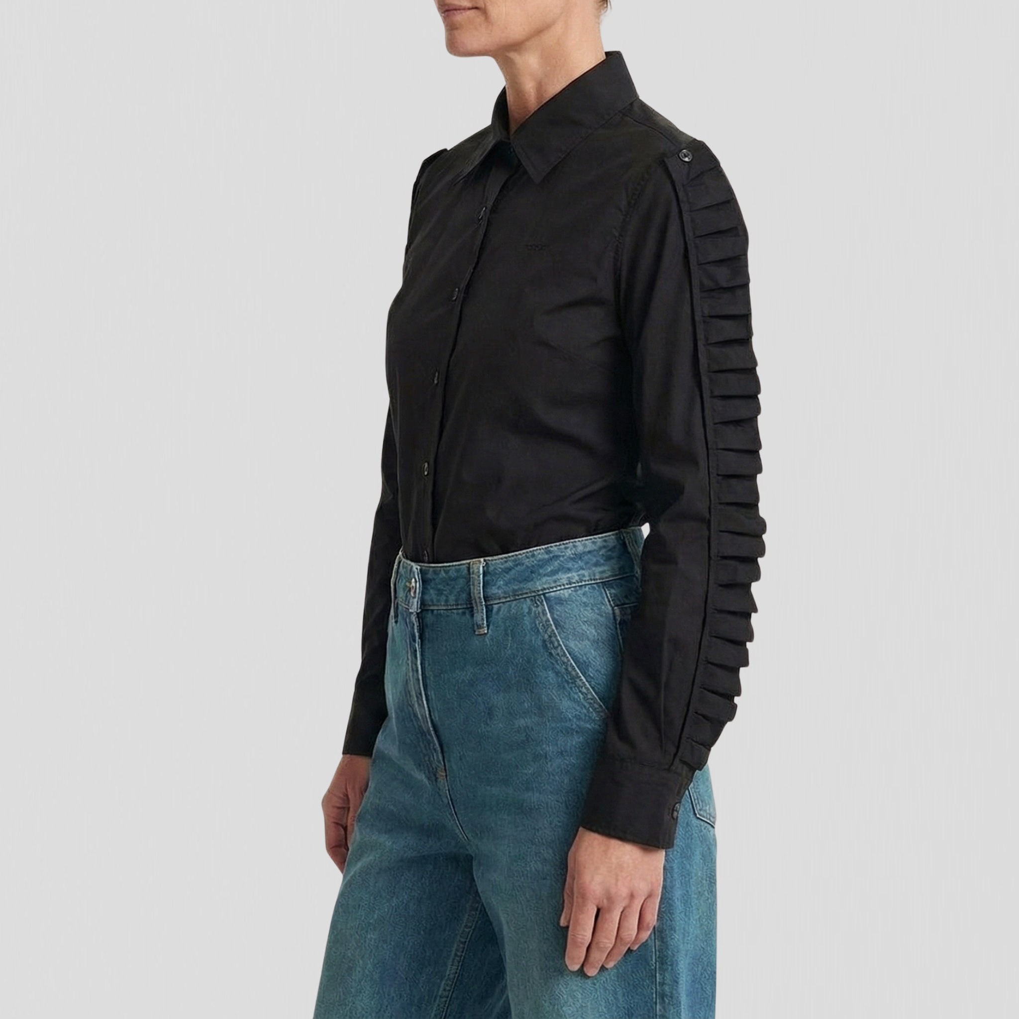 Coperni Ruffle Shirt Black