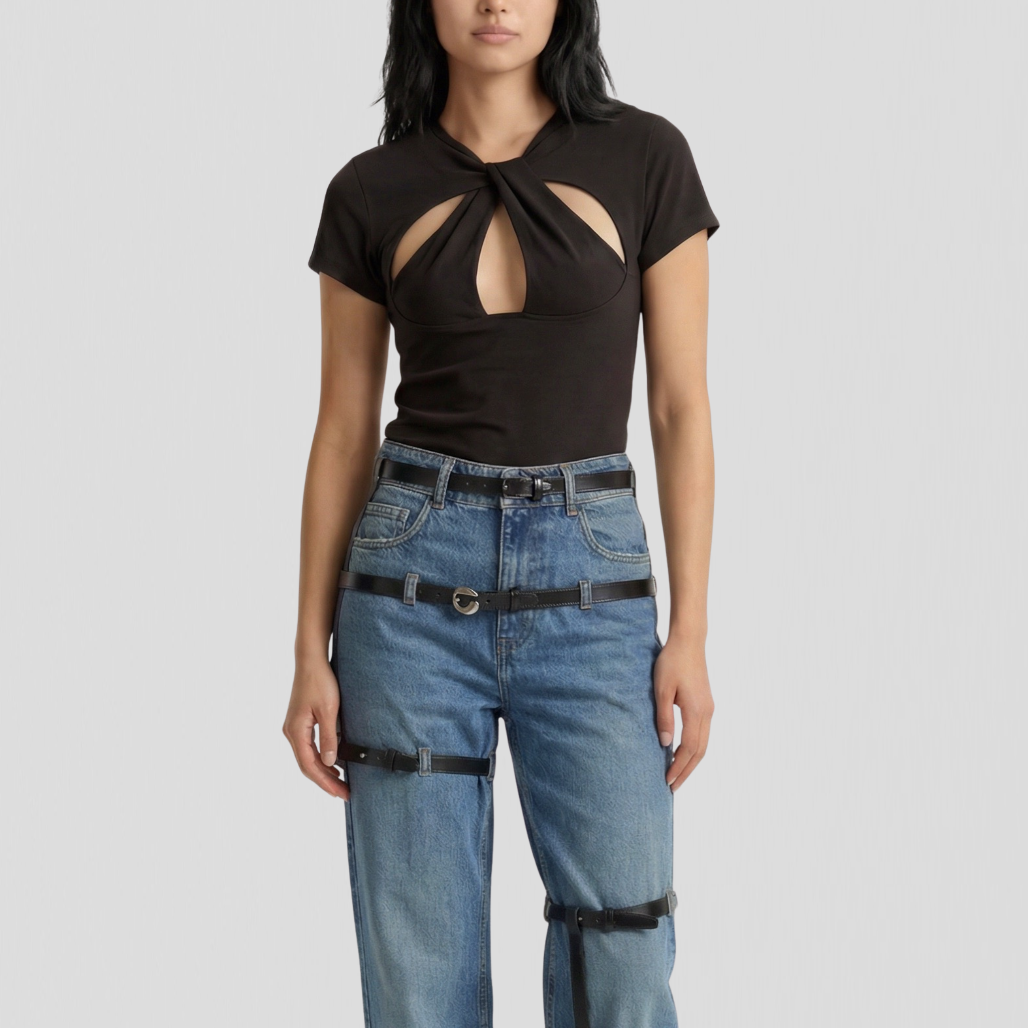 Coperni Cut-Out Baby T-Shirt Black