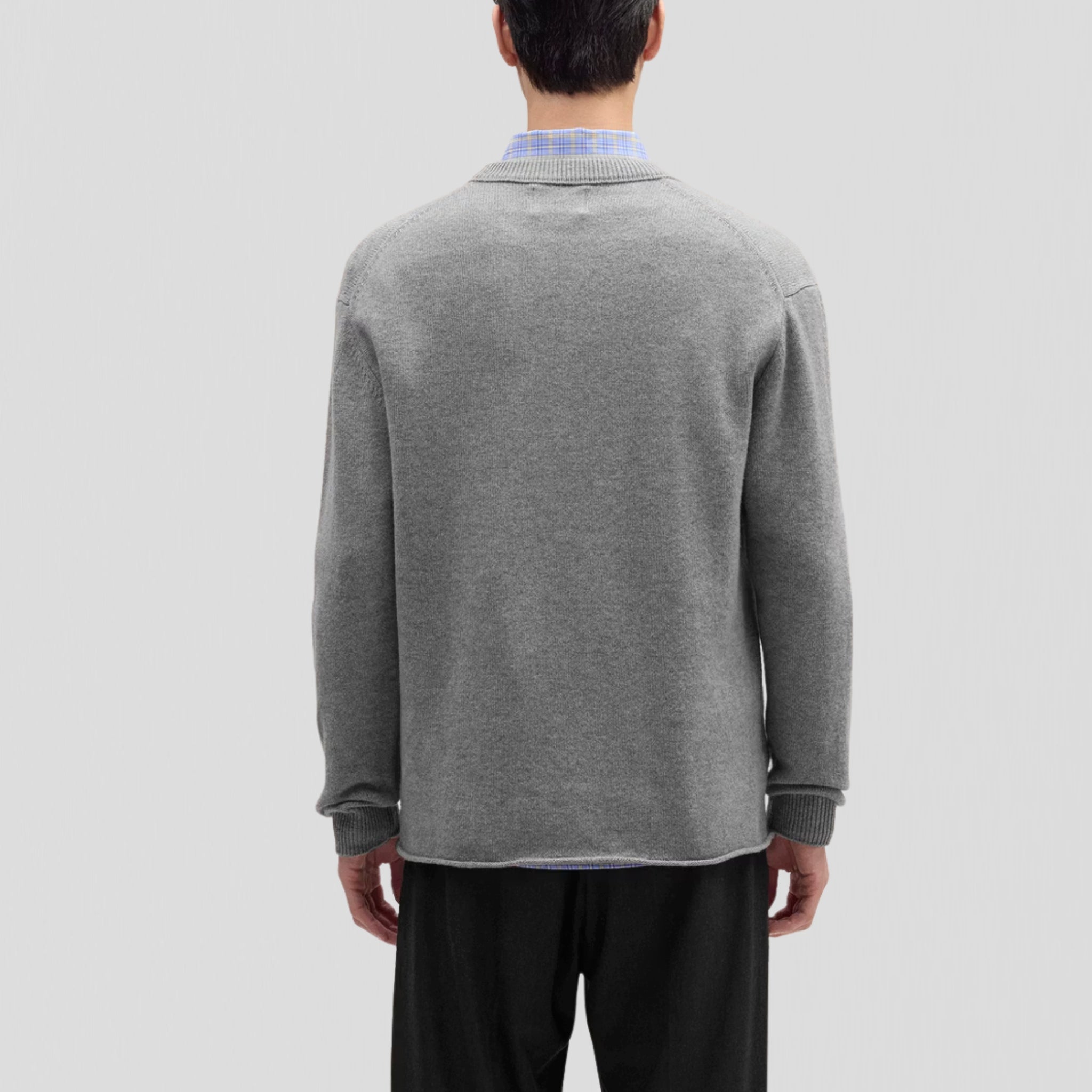 NN07 Frederick Crew 60020 Sweater Grey Melange