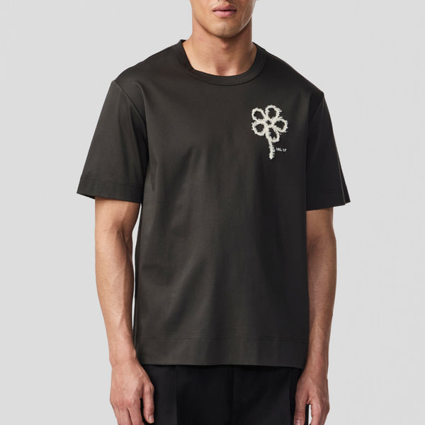 NN07 Pedro EMB SS 3525 T-Shirt Dark Army