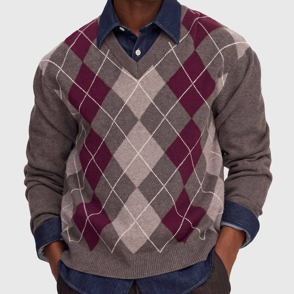 NN07 Otto V-neck 60070 Sweater Winetasting