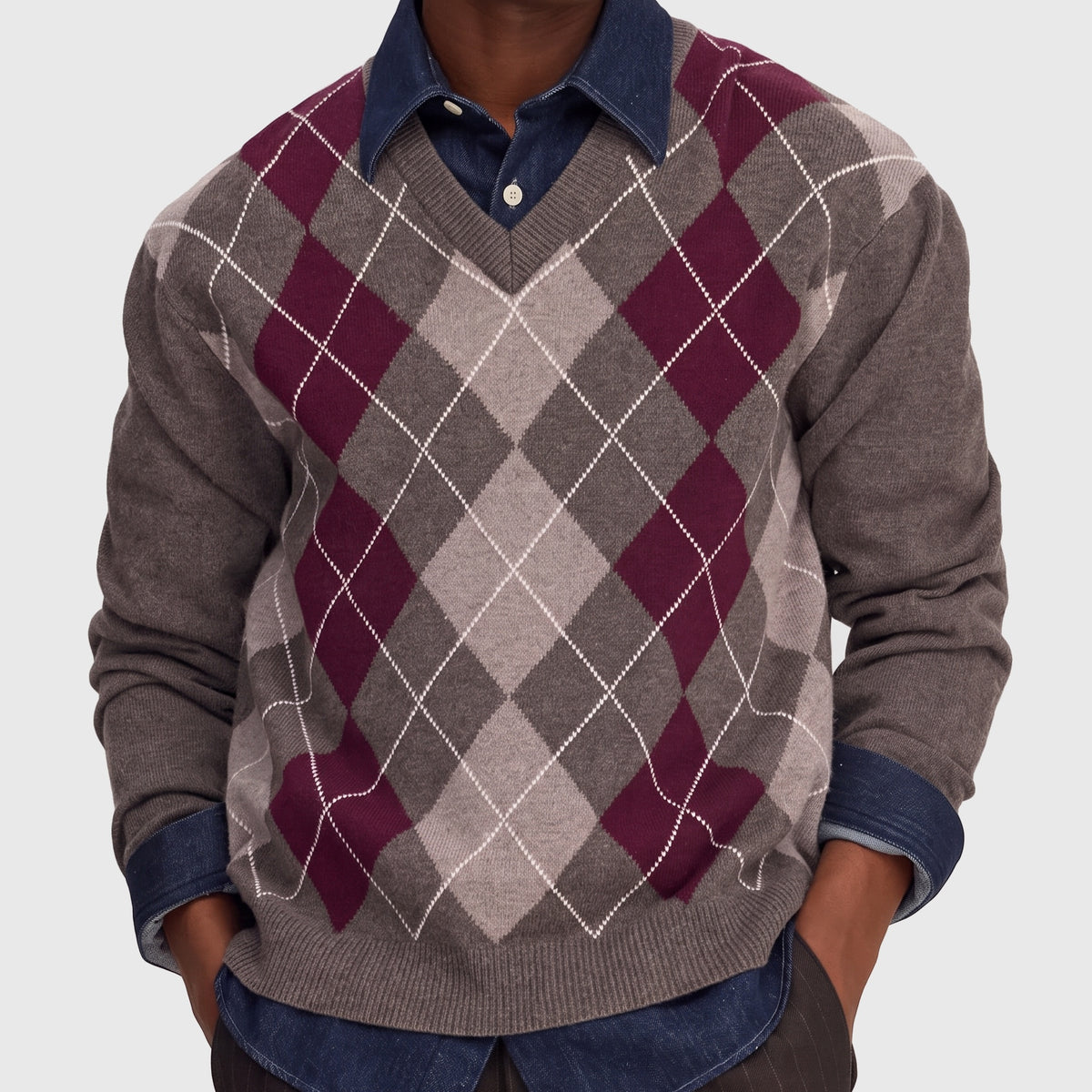 NN07 Otto V-neck 60070 Sweater Winetasting