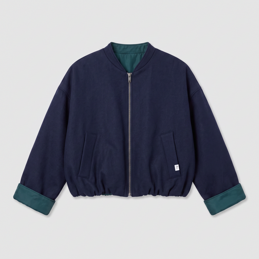8PM Sugarbush Bomber Navy Blue/ Green