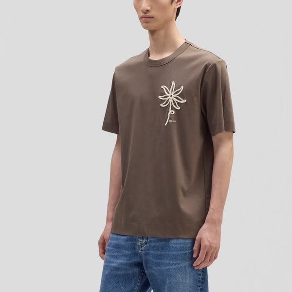 NN07 Pedro EMB SS 3525 T-Shirt Mable Husk