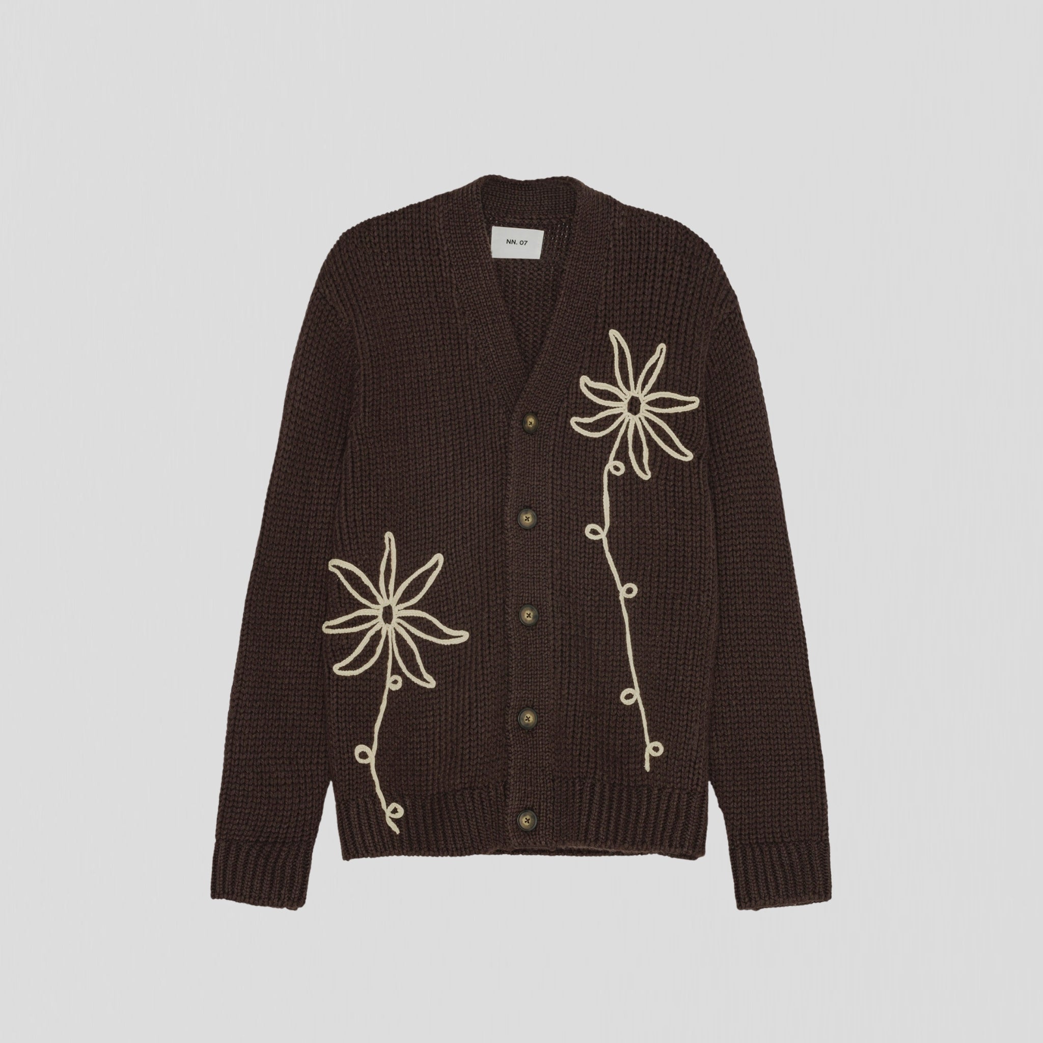 NN07 Mika Flowerr 6605 Cardigan Dusky Port