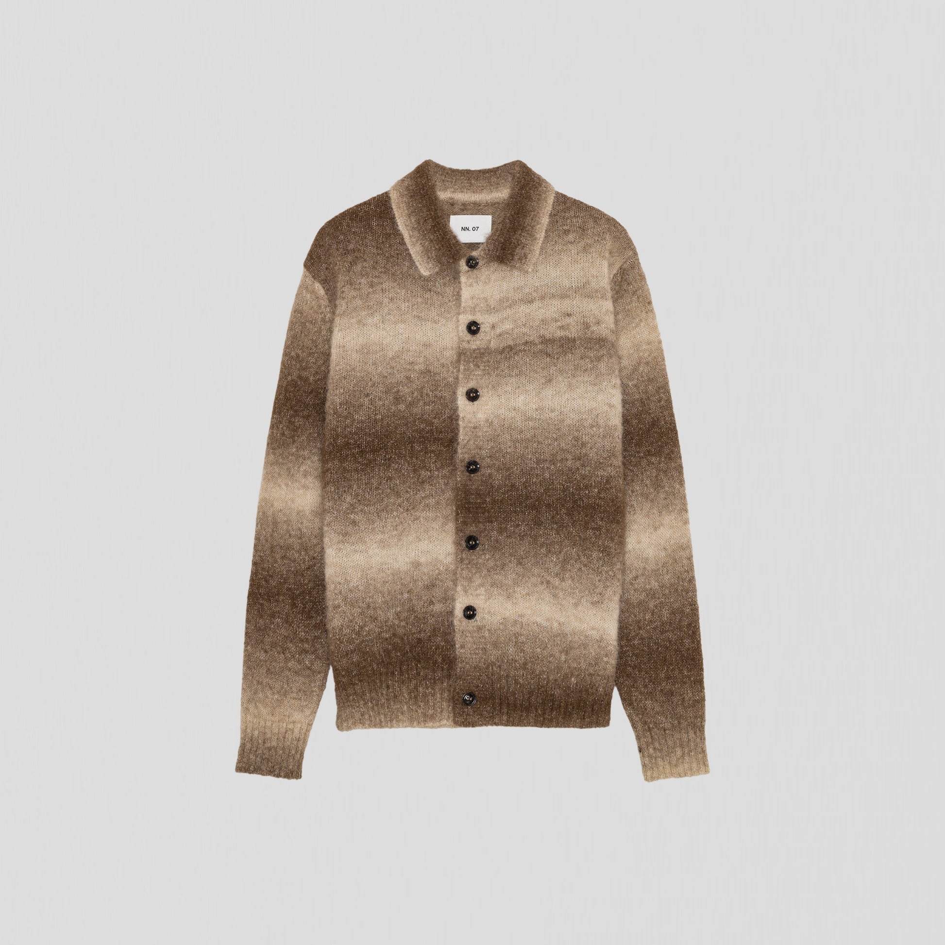 NN07 Alfie 6656 Polo Cardigan Camel Stripe