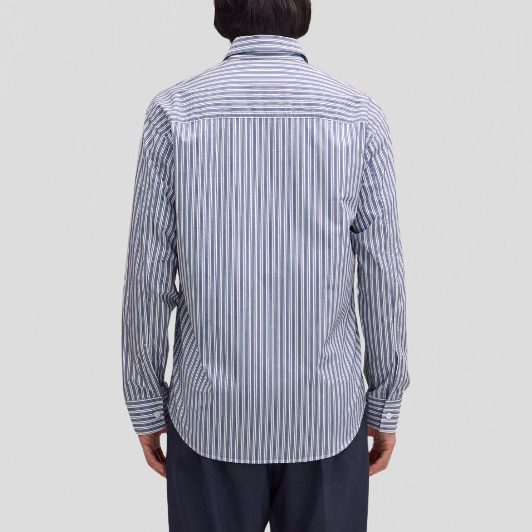 NN07 Freddy 5973 No Pkt Shirt Sea Stripe