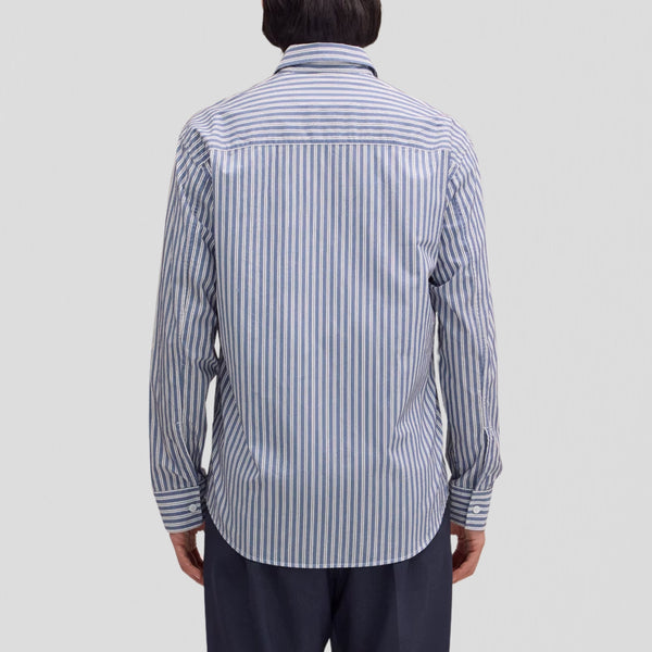 NN07 Freddy 5973 No Pkt Shirt Sea Stripe