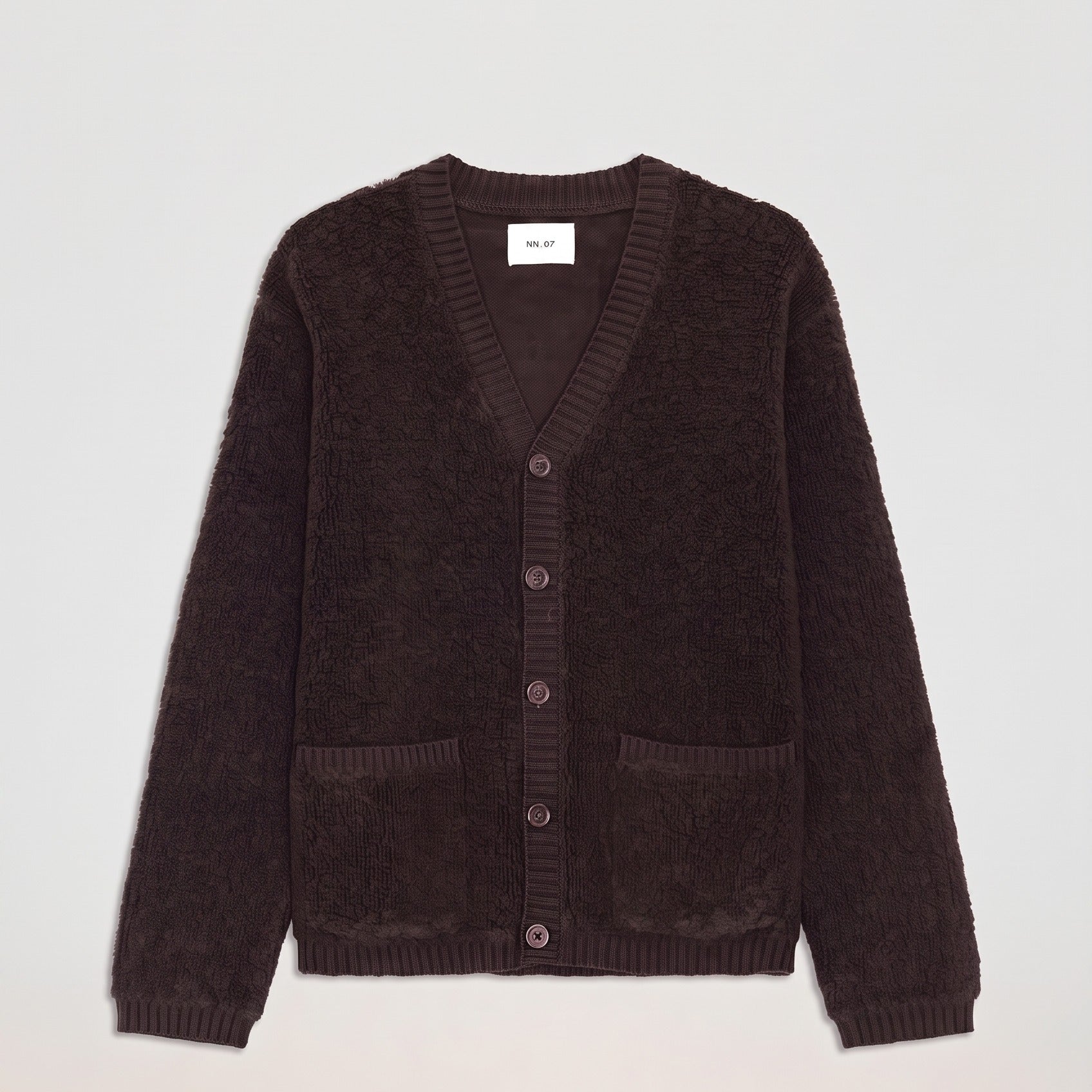 NN07 Fleece 60064 Cardigan Deep Truffle