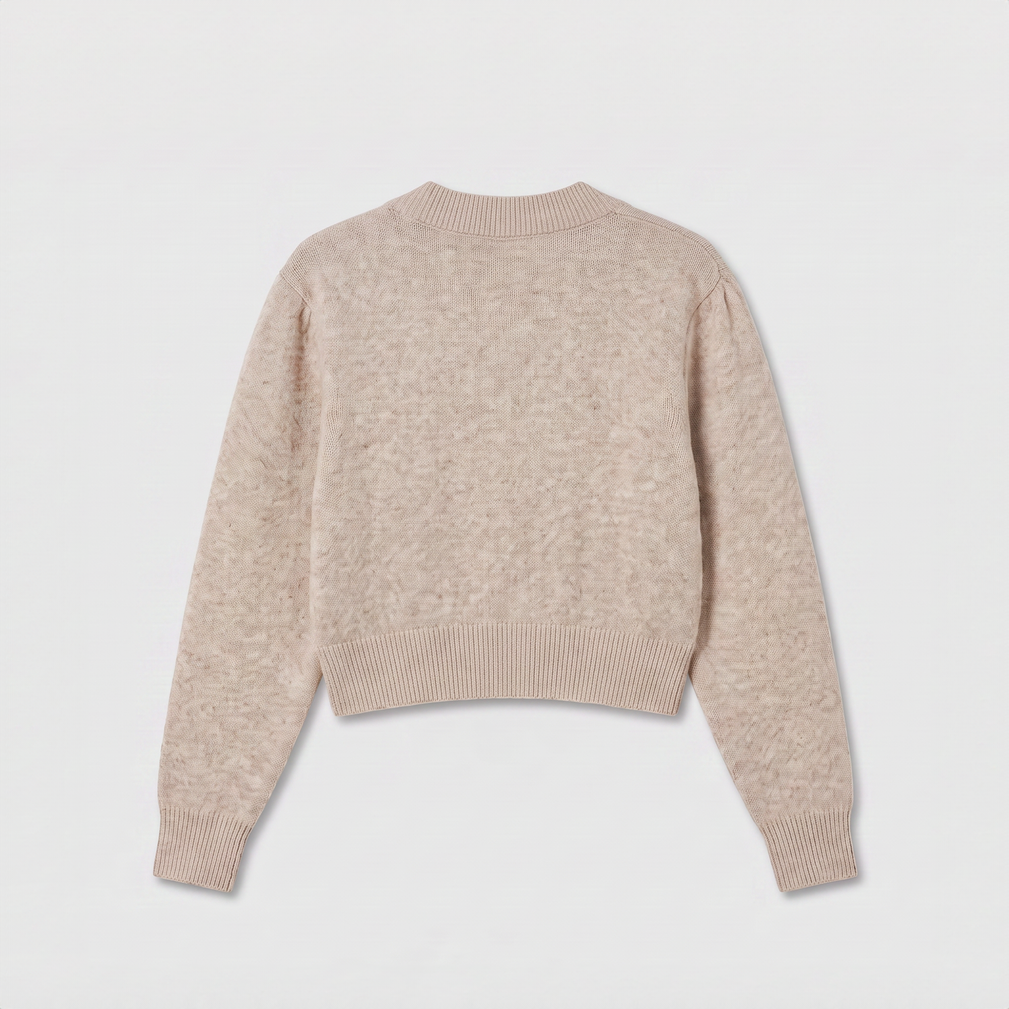 Rotate Knit Flower Cardigan Oxford Tan