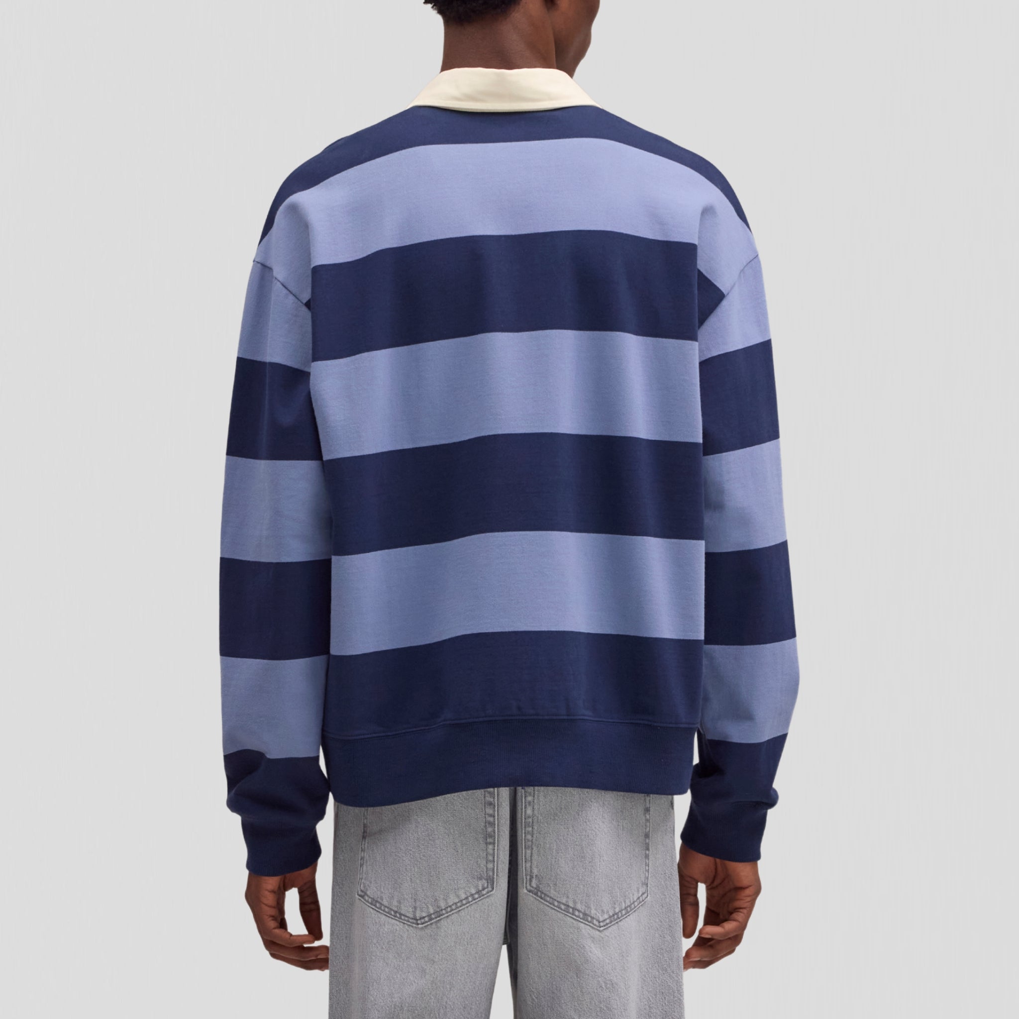 NN07 David Polo 30043 Sweater Blue Stripe