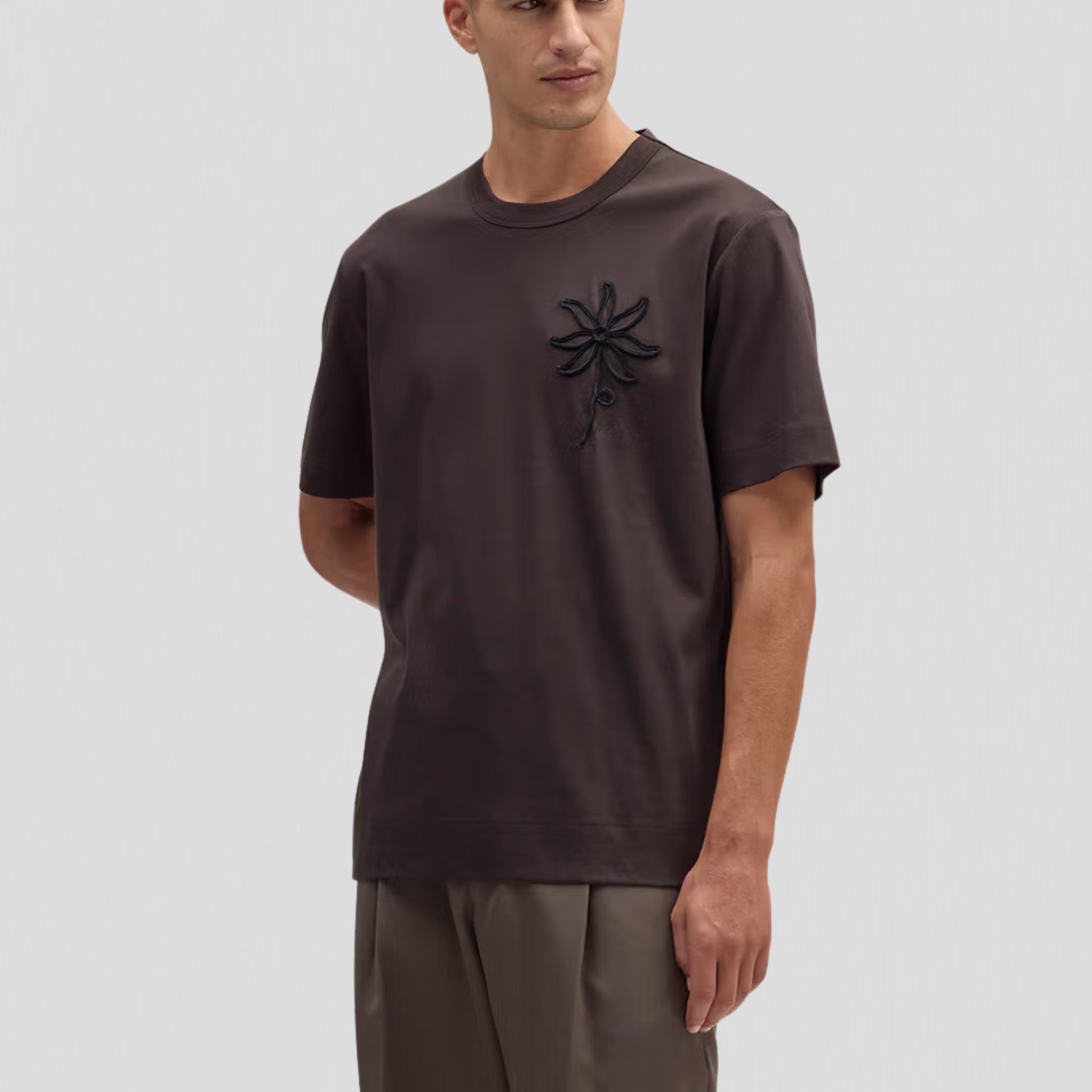 NN07 Pedro EMB SS 3525 T-Shirt Dusky Port