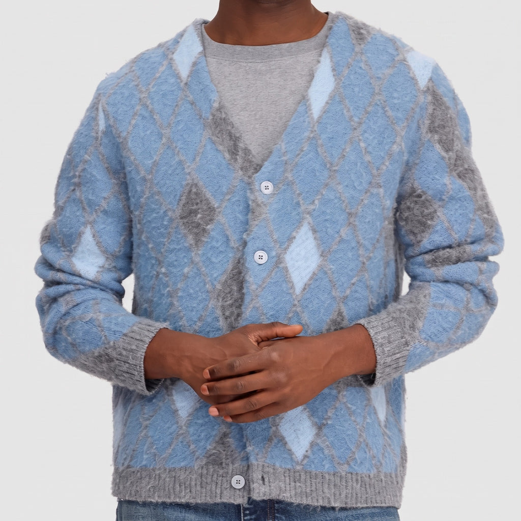 NN07 Chris 60077 Cardigan Light grey multi