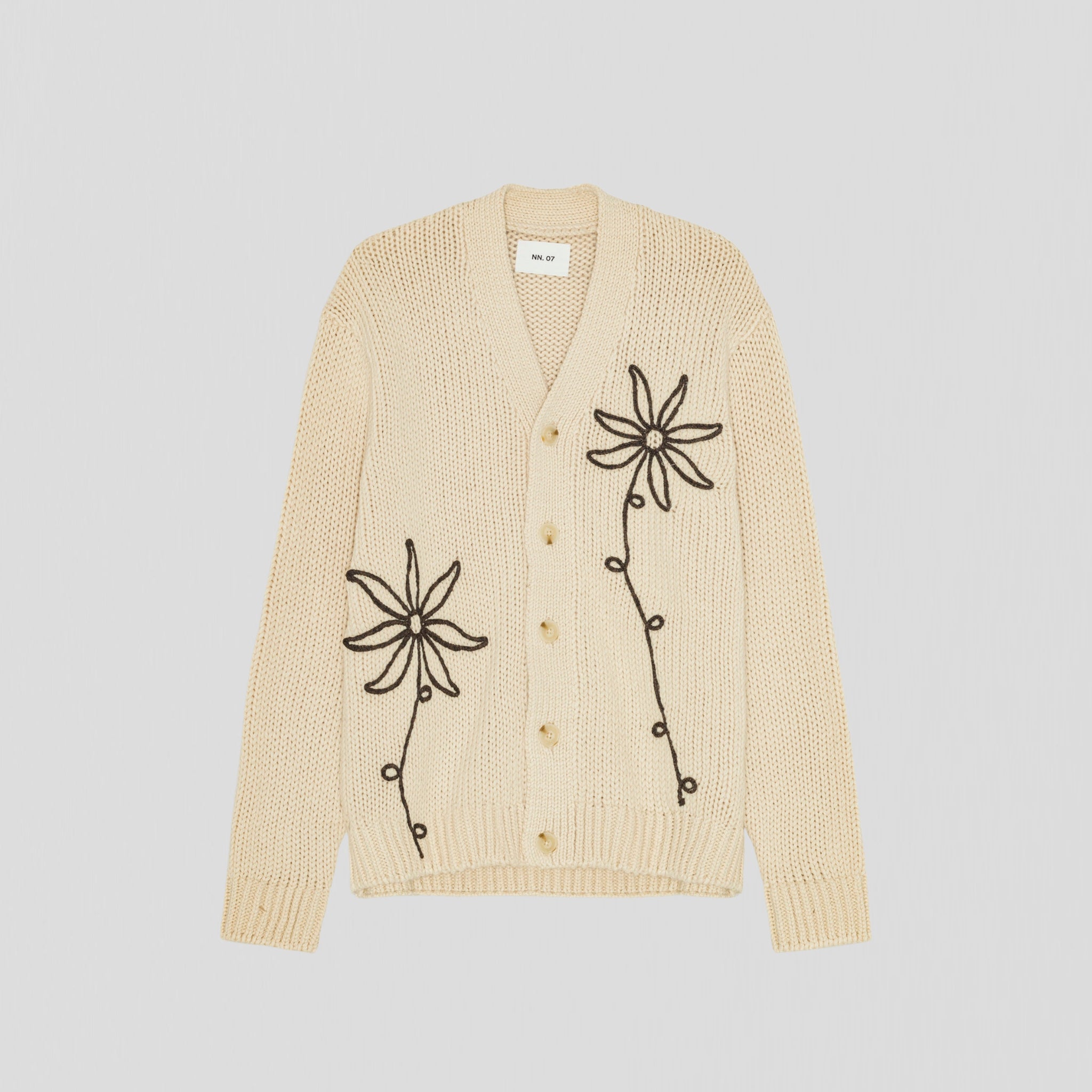 NN07 Mika Flowerr 6605 Cardigan Ecru