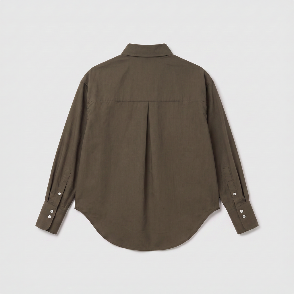 Lois Jeans Caryn Poplin Shirt Khaki Dark Forest