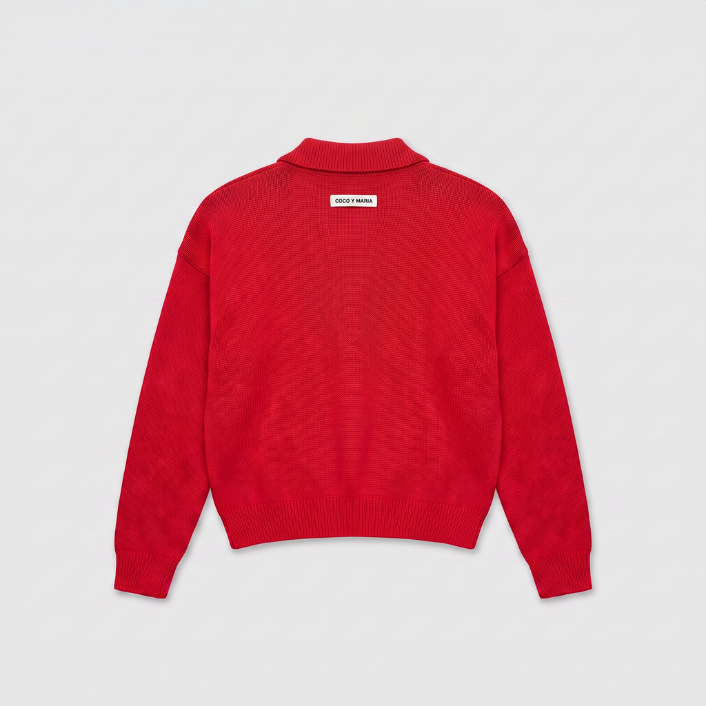 Coco y Maria Coco Polo Knit Red