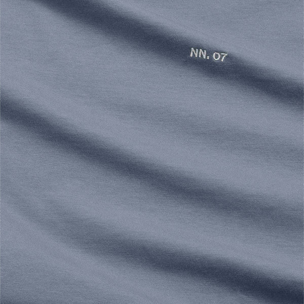 NN07 Adam 3209 EMB T-Shirt Stone Blue