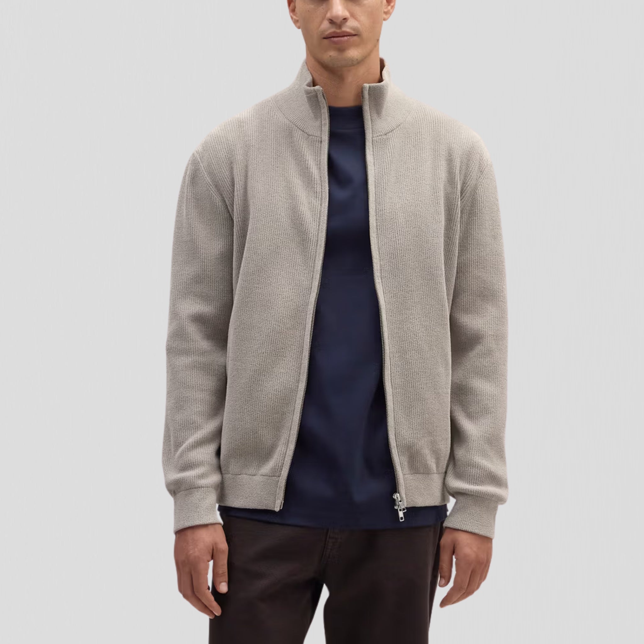 NN07 Danny Full Zip 6429 Sweater Fog
