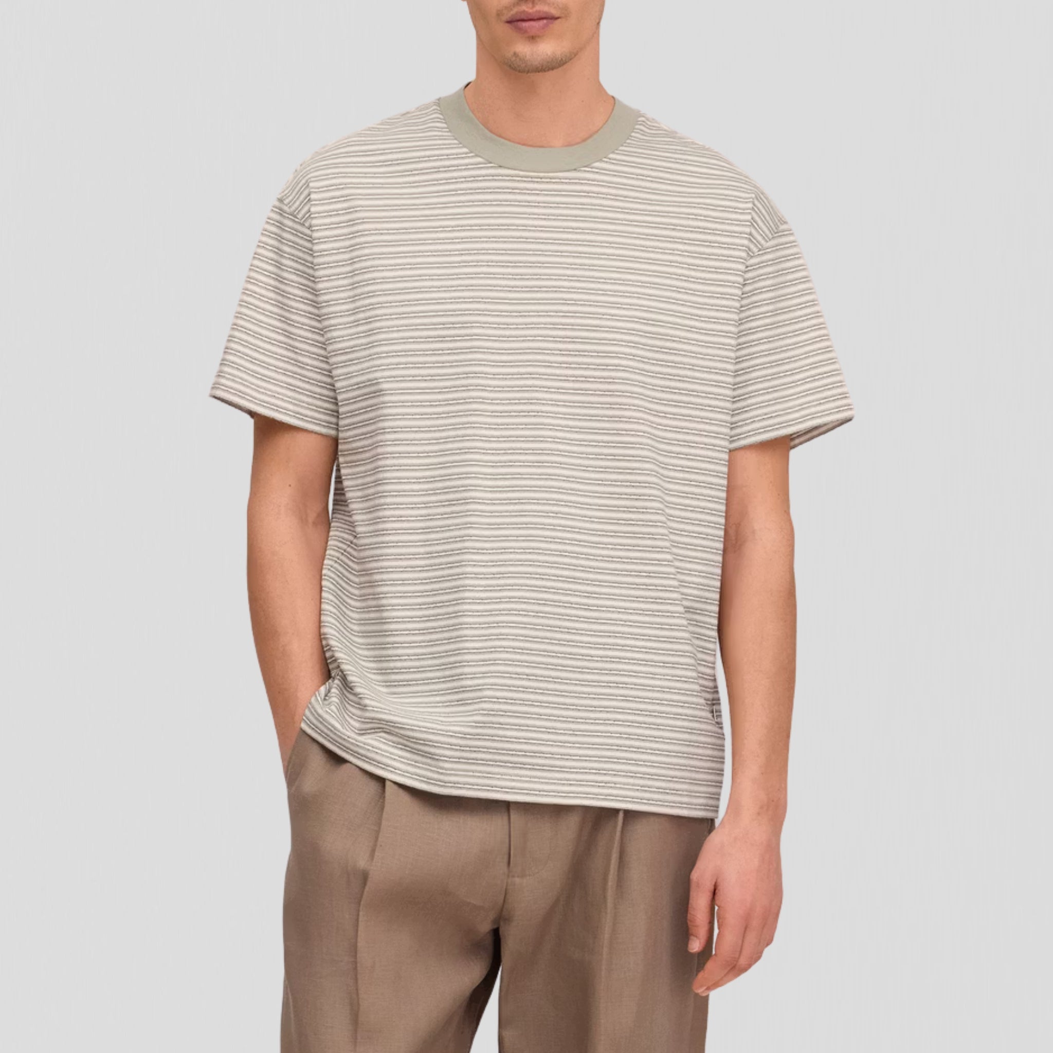 NN07 Lionel SS 30046 T-Shirt Green Stripe