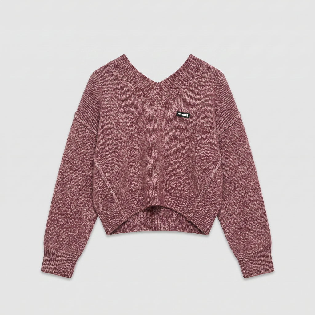 Rotate V-Neck Knit Winetasting Comb.