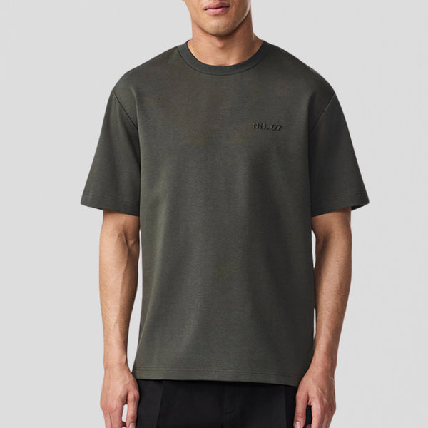 NN07 Nat 3457 Logo T-Shirt Dark Army