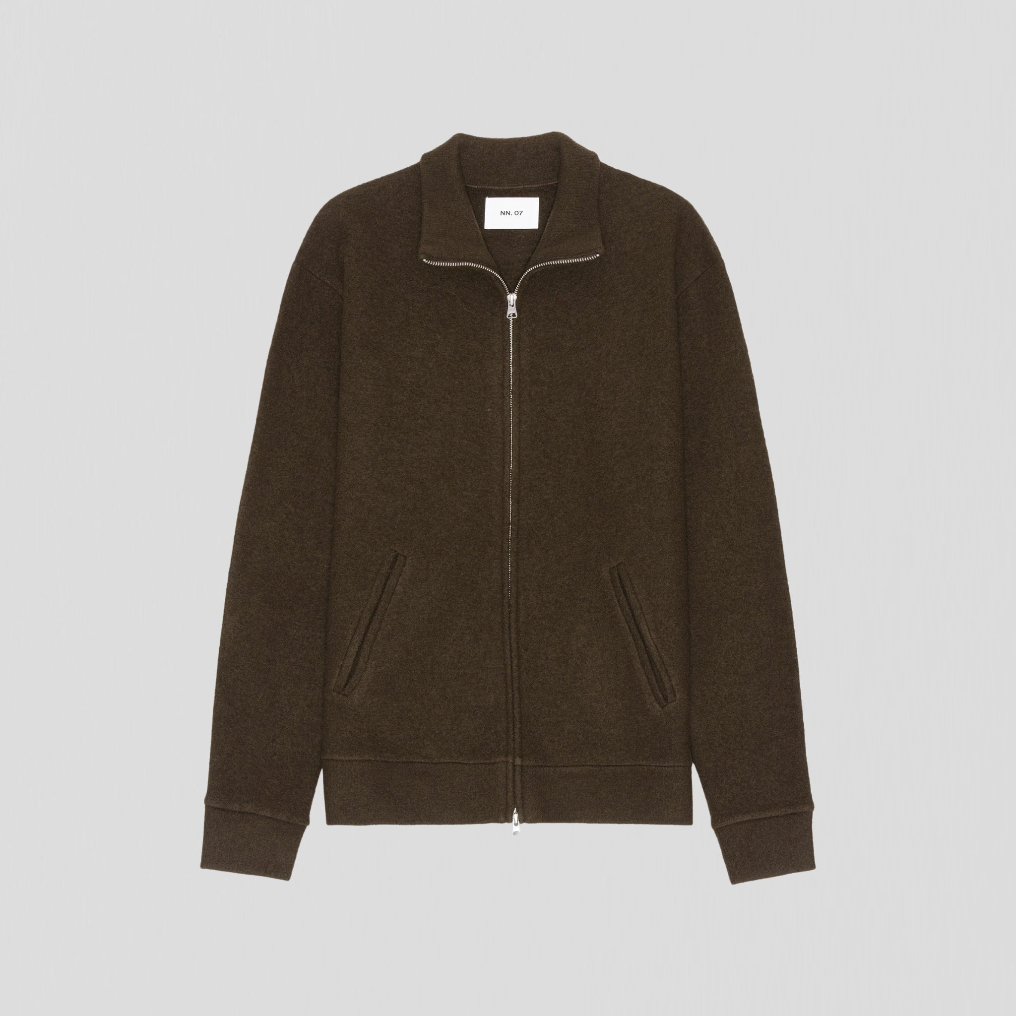 NN07 Boiled Full Zip 6398 Sweater Demitasse