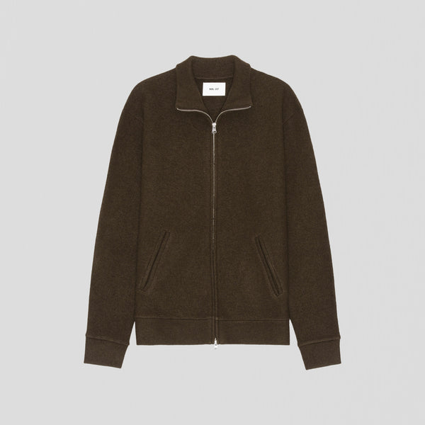 NN07 Boiled Full Zip 6398 Sweater Demitasse