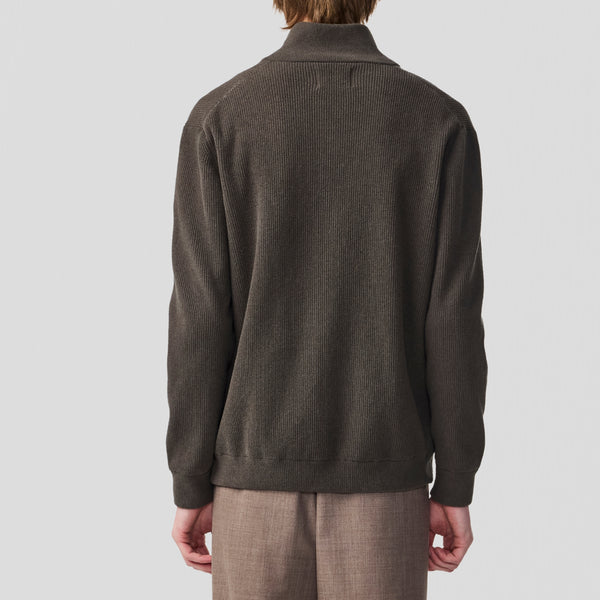 NN07 Danny Full Zip 6429 Sweater Dark Army