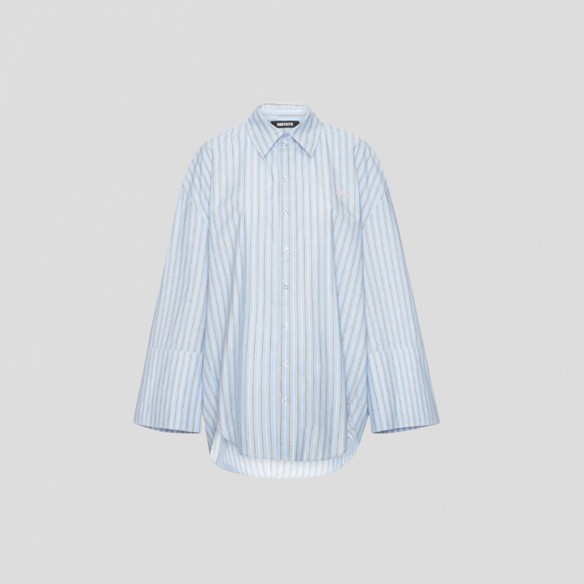Rotate Poplin Oversized Shirt Blue