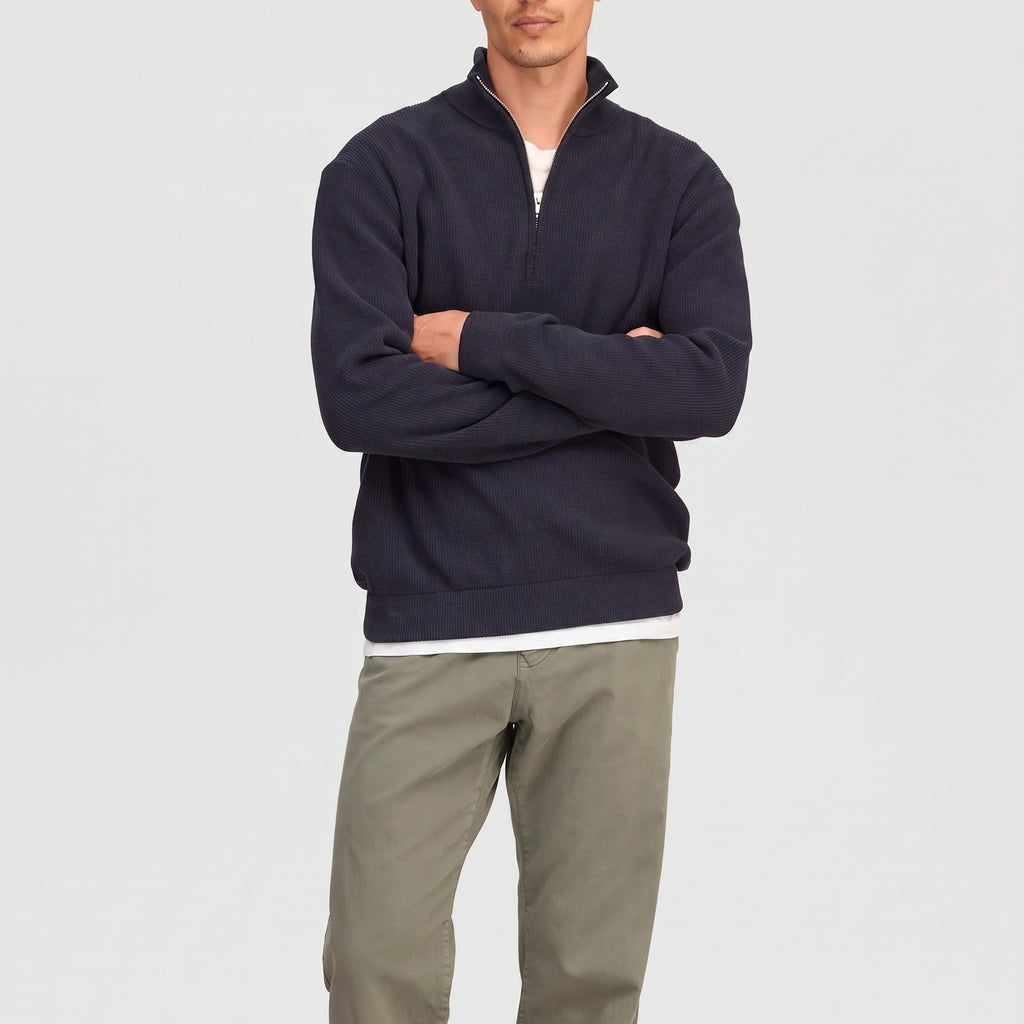 NN07 Danny Half Zip 6429 Sweater Navy Blue