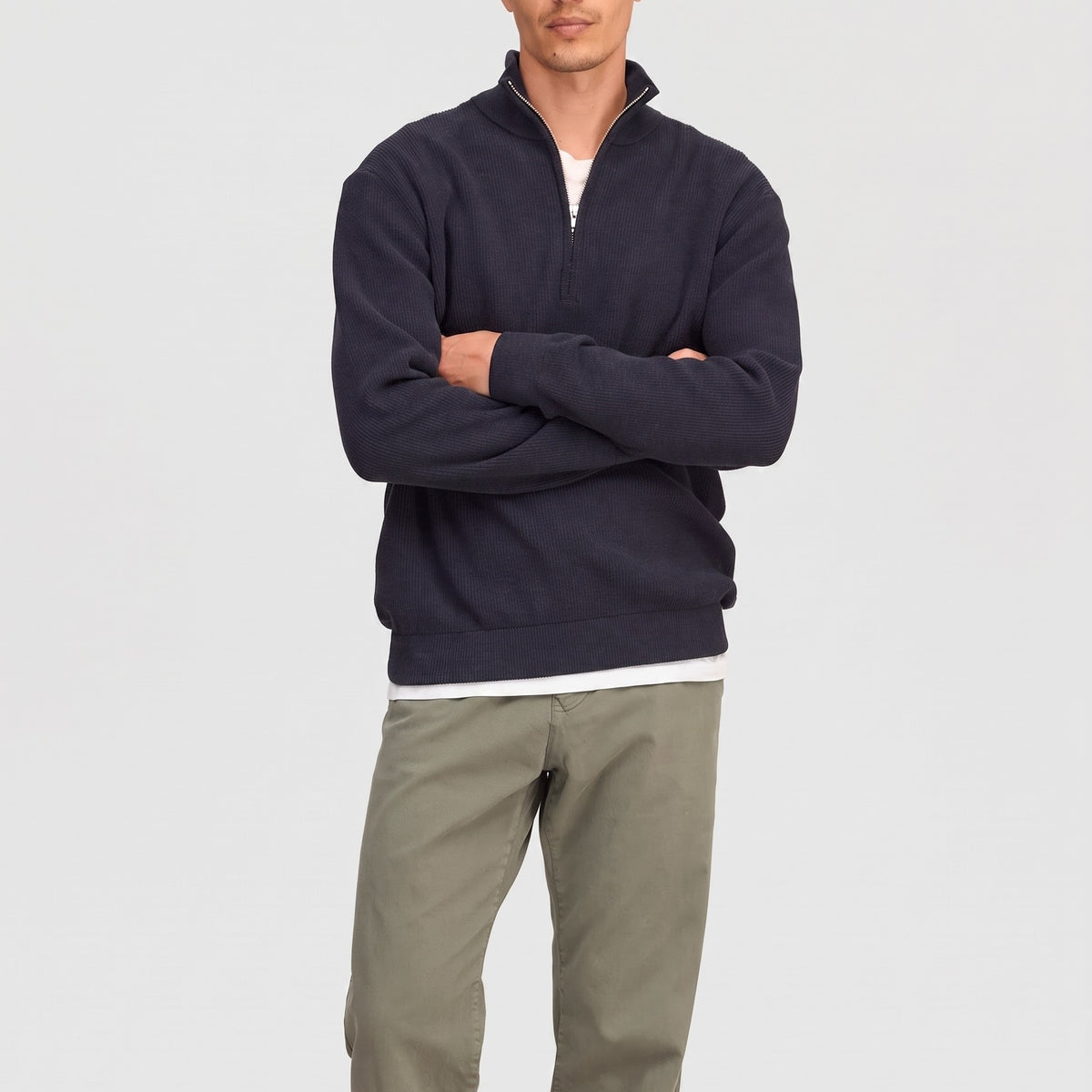 NN07 Danny Half Zip 6429 Sweater Navy Blue