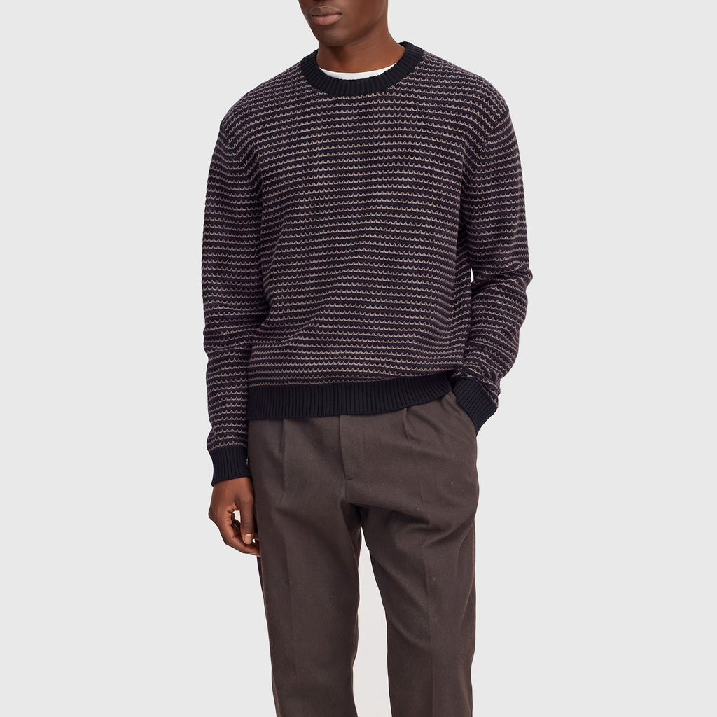 NN07 Russell Crew 60071 Sweater Navy Multi