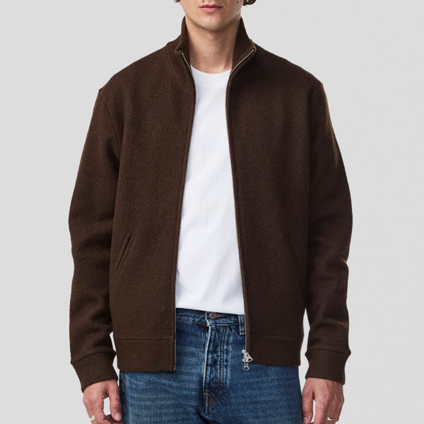 NN07 Boiled Full Zip 6398 Sweater Demitasse