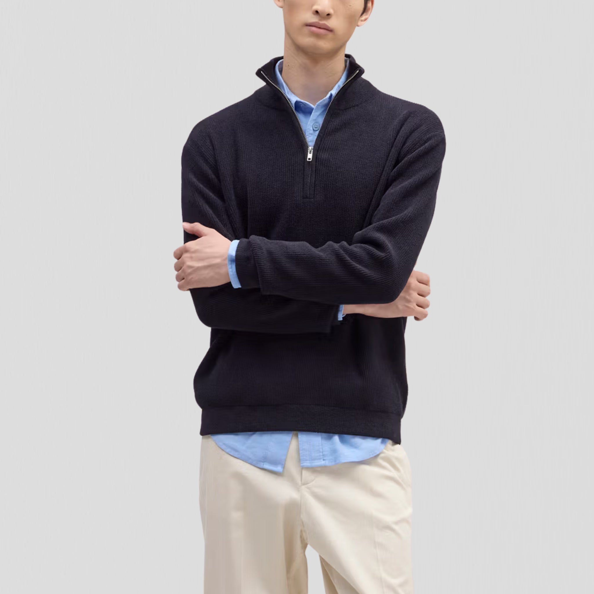NN07 Danny Half Zip 6429 Sweater Navy Blue