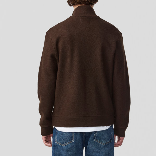 NN07 Boiled Full Zip 6398 Sweater Demitasse