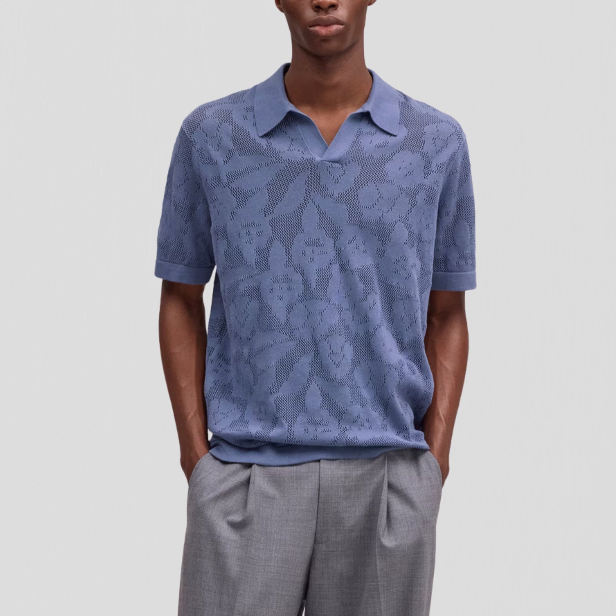 NN07 Ryan Flower 60019 Polo Navy Blue