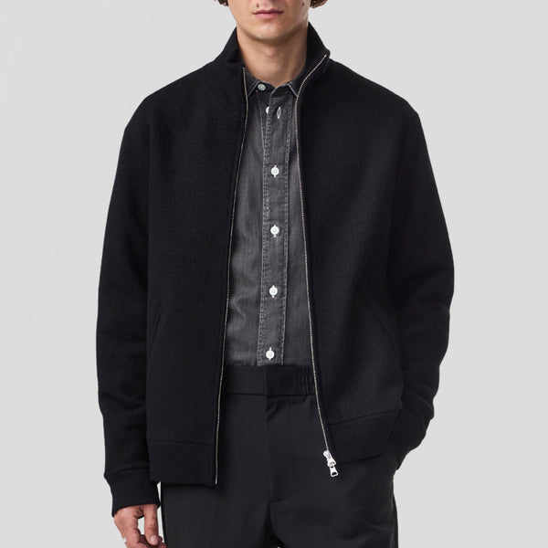 NN07 Boiled Full Zip 6398 Sweater Black