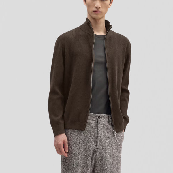 NN07 Danny Full Zip 6429 Sweater Dusky Port