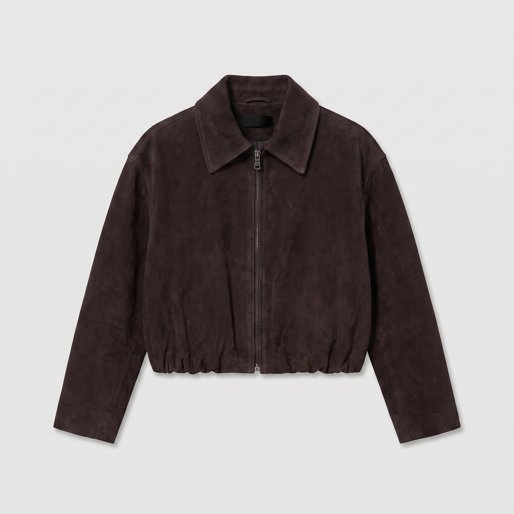 Enes Milia Jacket Suede Brown