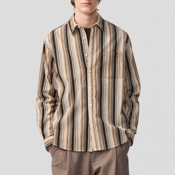 NN07 Deon 50008 Shirt Green Stripe
