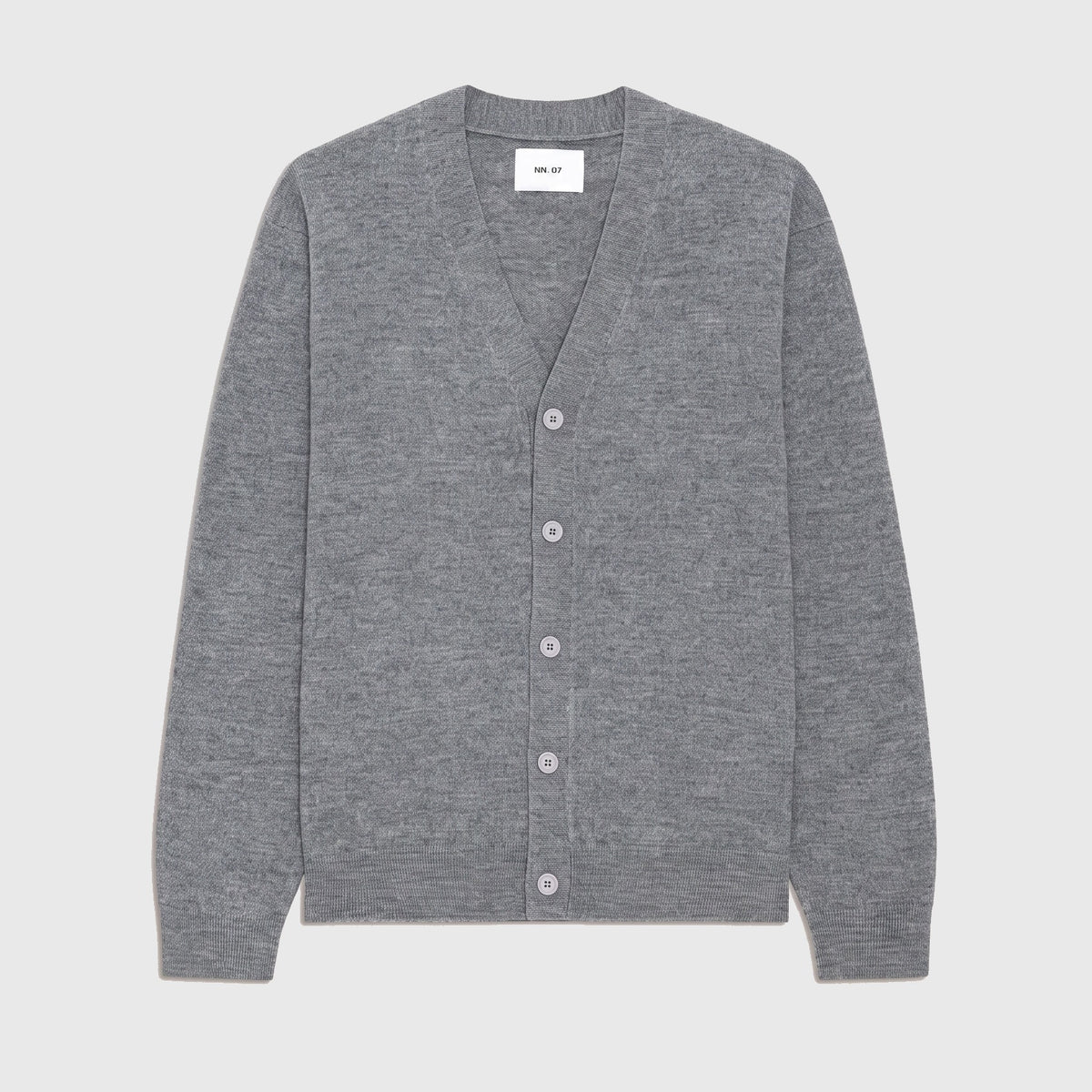 NN07 Jasper V-neck Cardigan 60062 Cardigan Medium Grey Mel