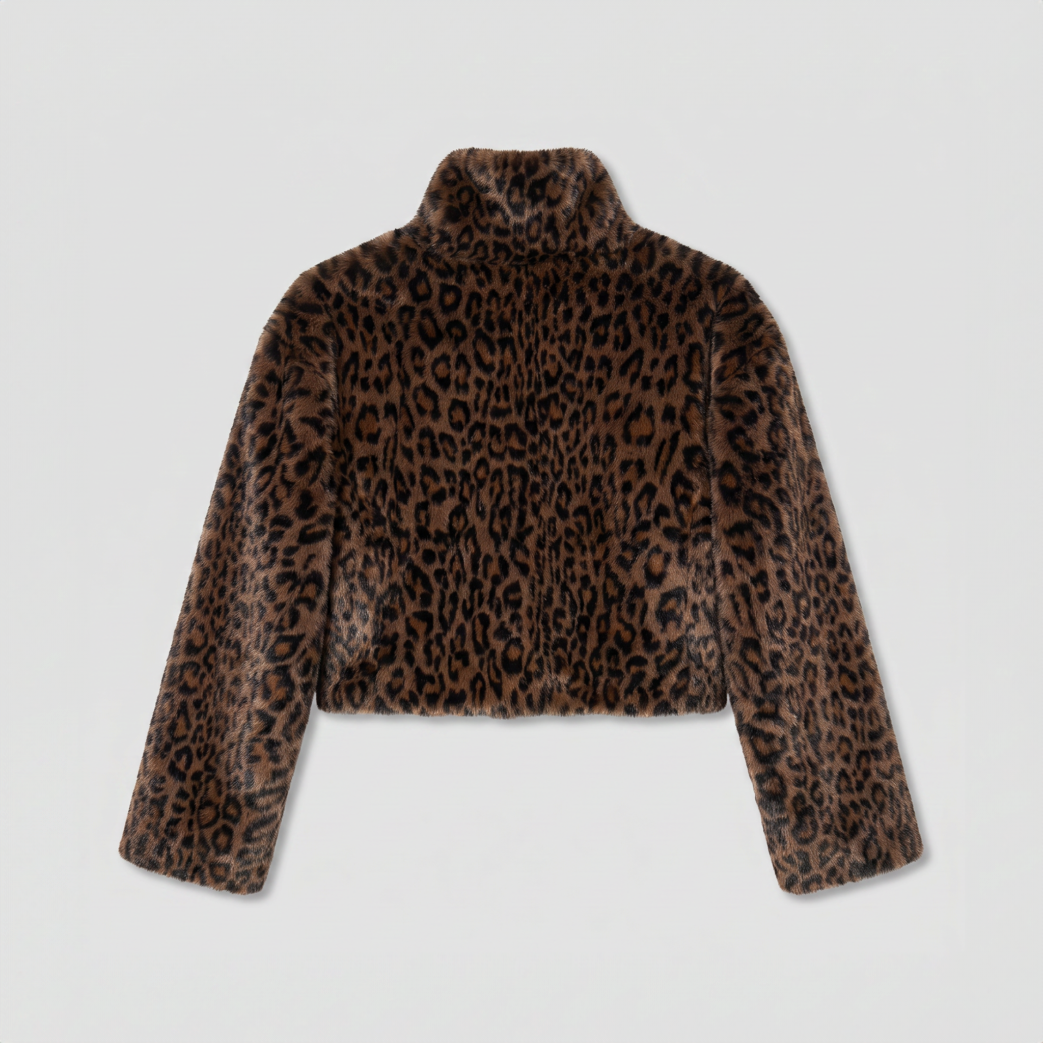 Rotate Faux Fur Crop Jacket Desert Palm Comb.