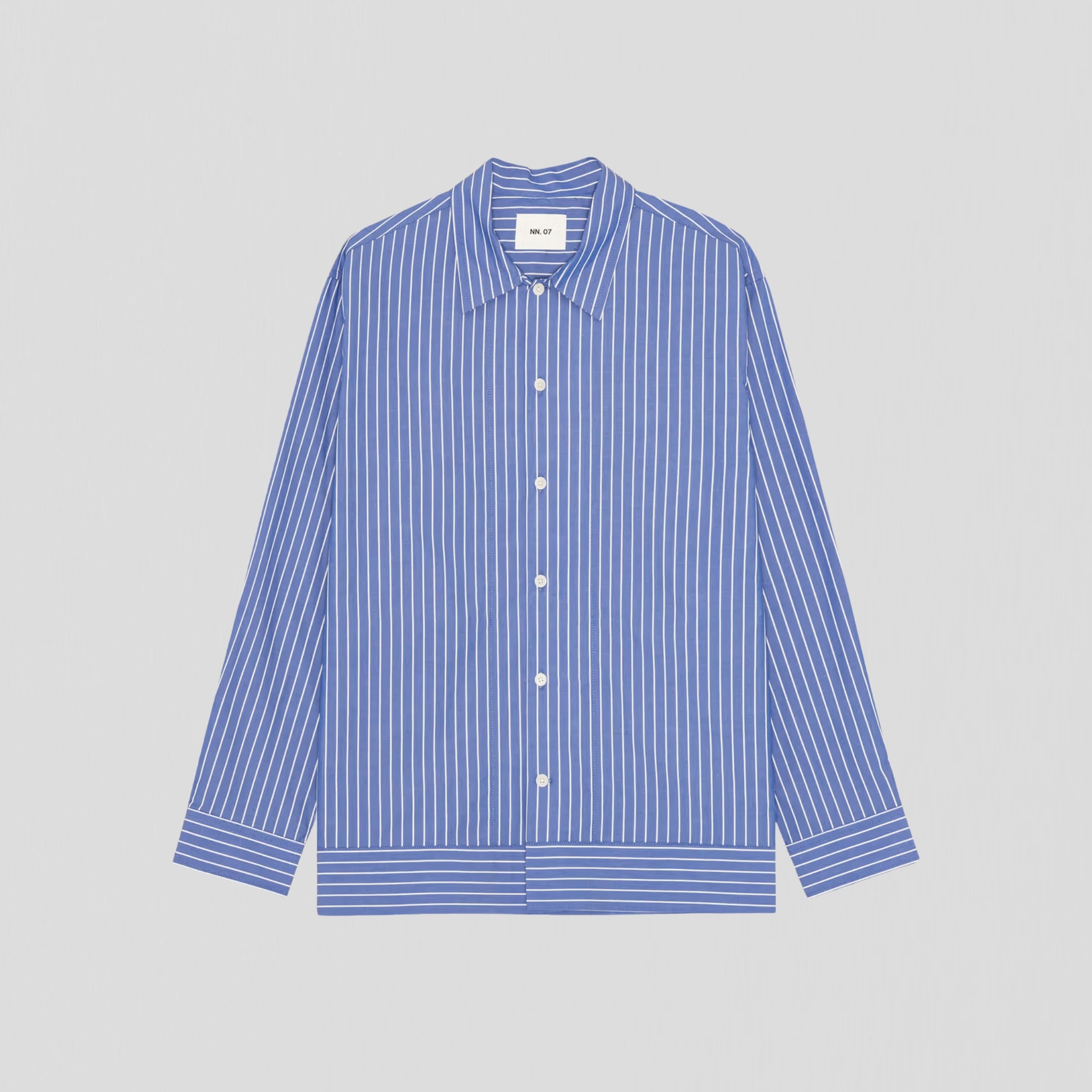 NN07 Reed 5322 Shirt Aqua Stripe