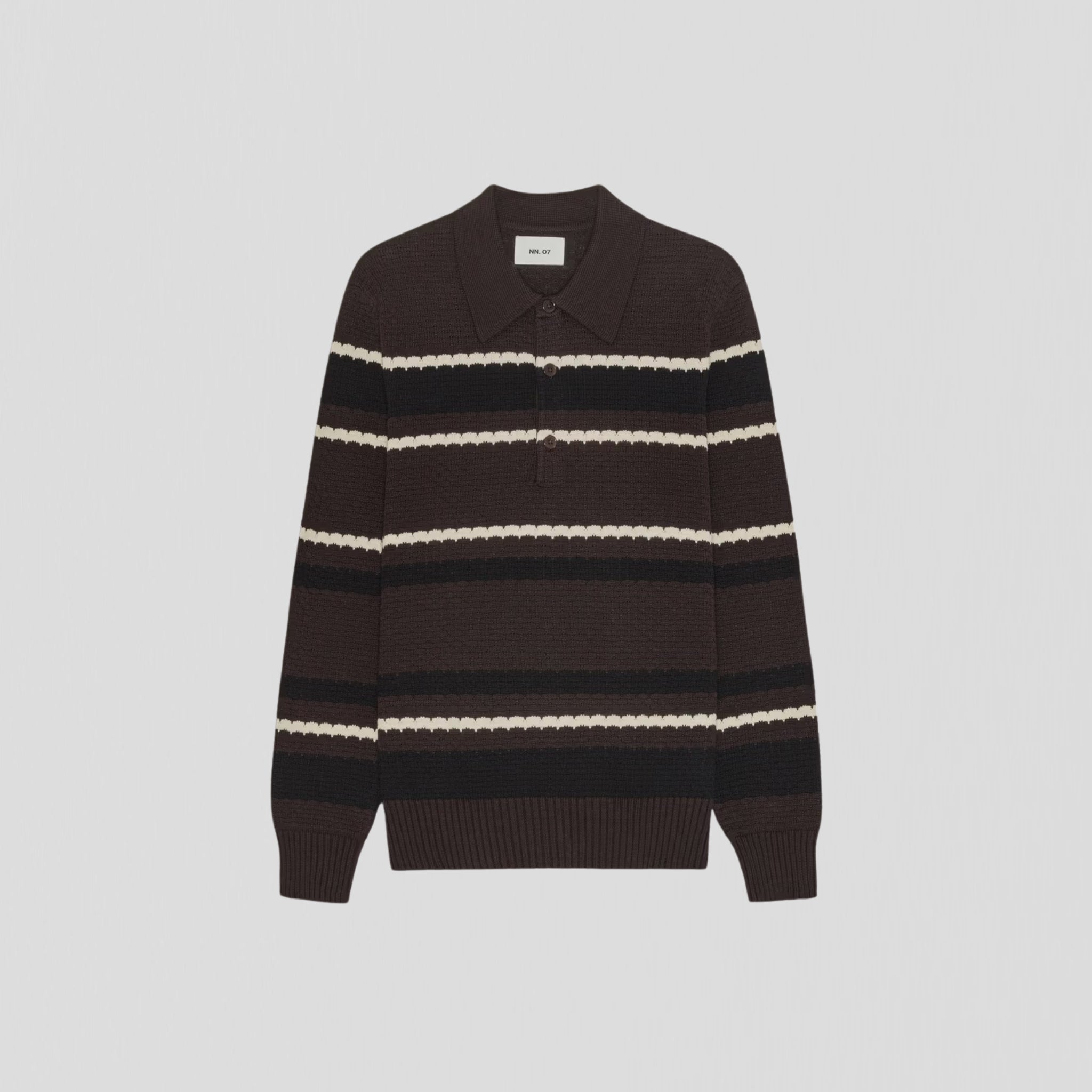 NN07 Alfie LS 60019 Poloshirt Dusky Port