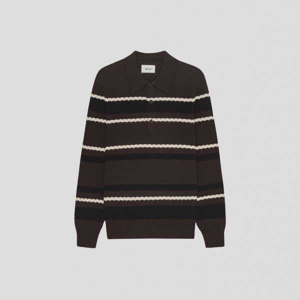 NN07 Alfie LS 60019 Poloshirt Dusky Port