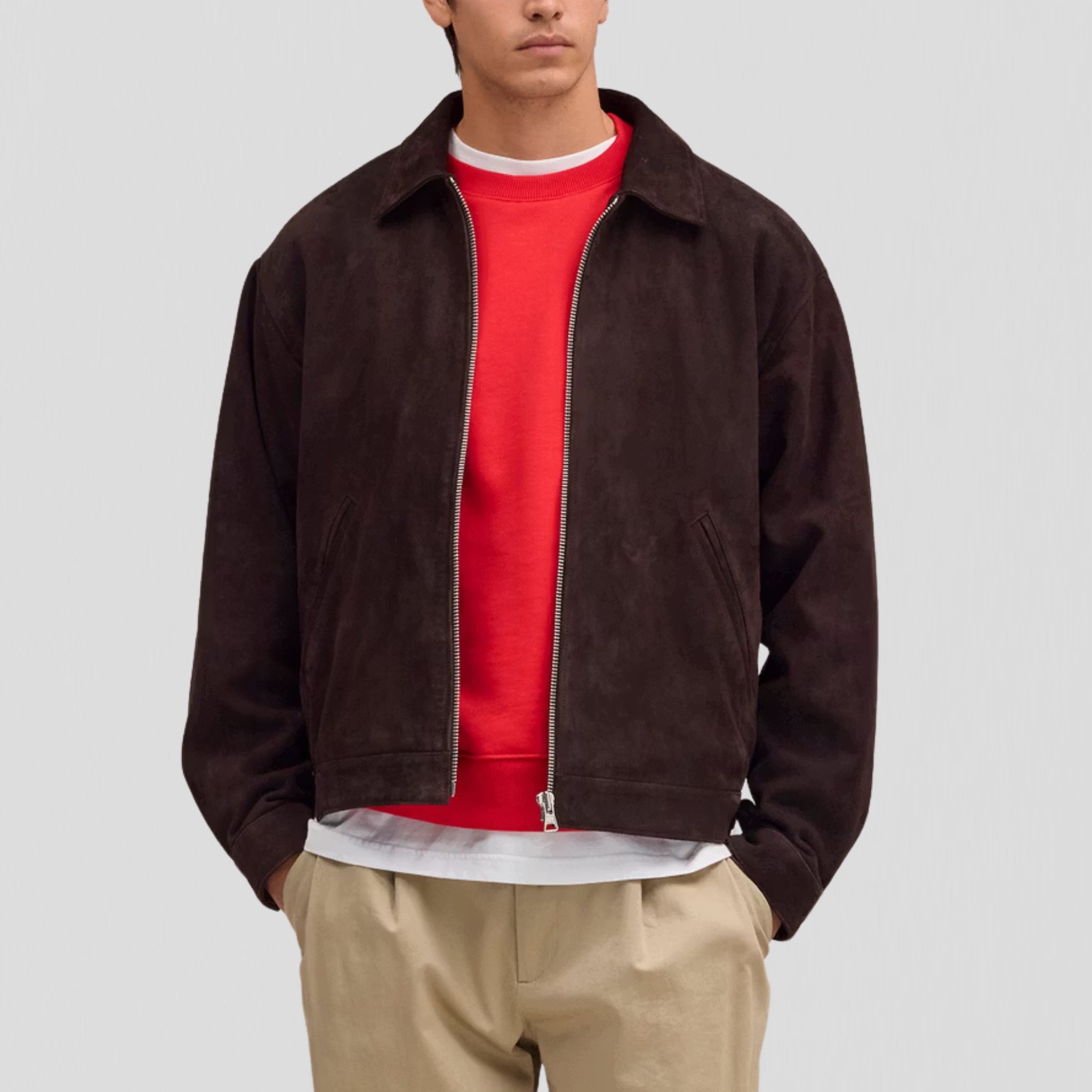 NN07 Petrus Suede 80030 Jacket Deep Truffle