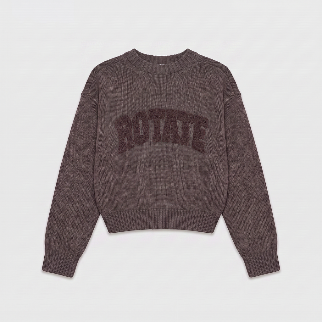 Rotate Crewneck Sweater Cocoa Brown